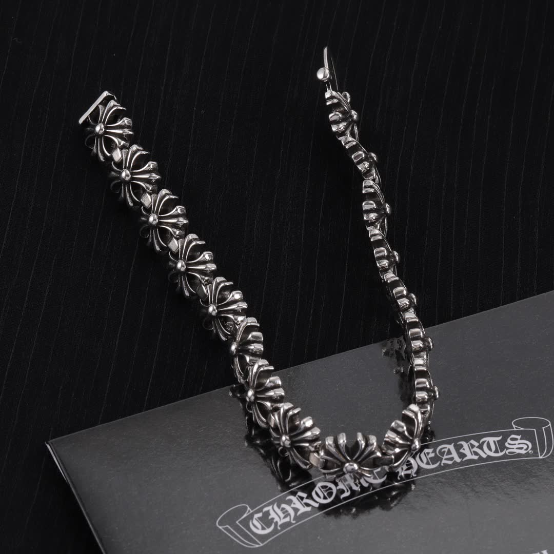 Chrome Hearts Silver Flower Bracelet